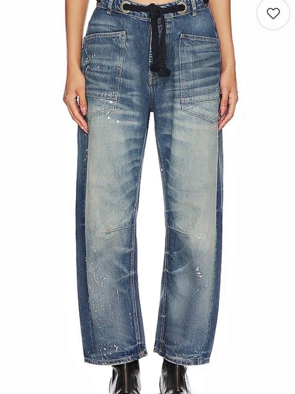 We The Free Moxie Barrel Jeans Blue Waist 31 Long